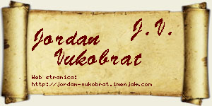 Jordan Vukobrat vizit kartica